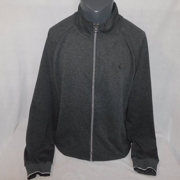Robert graham Mens 2XL Gray Deluxe Knit Light Weight Full Zip Sweater Jacket - Picture 1 of 10